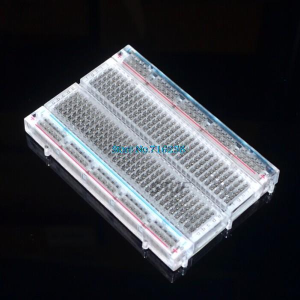 Breadboard 400 Point - Crystal !400 Tie-Point Solderless Breadboard mini