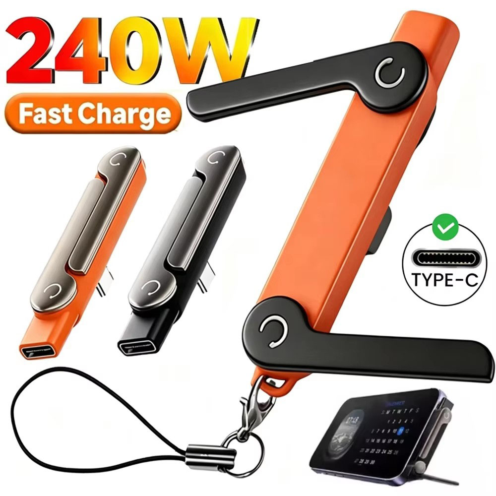 Usb C Cable - 1pc Flat Type-C Phone Charging Bracket