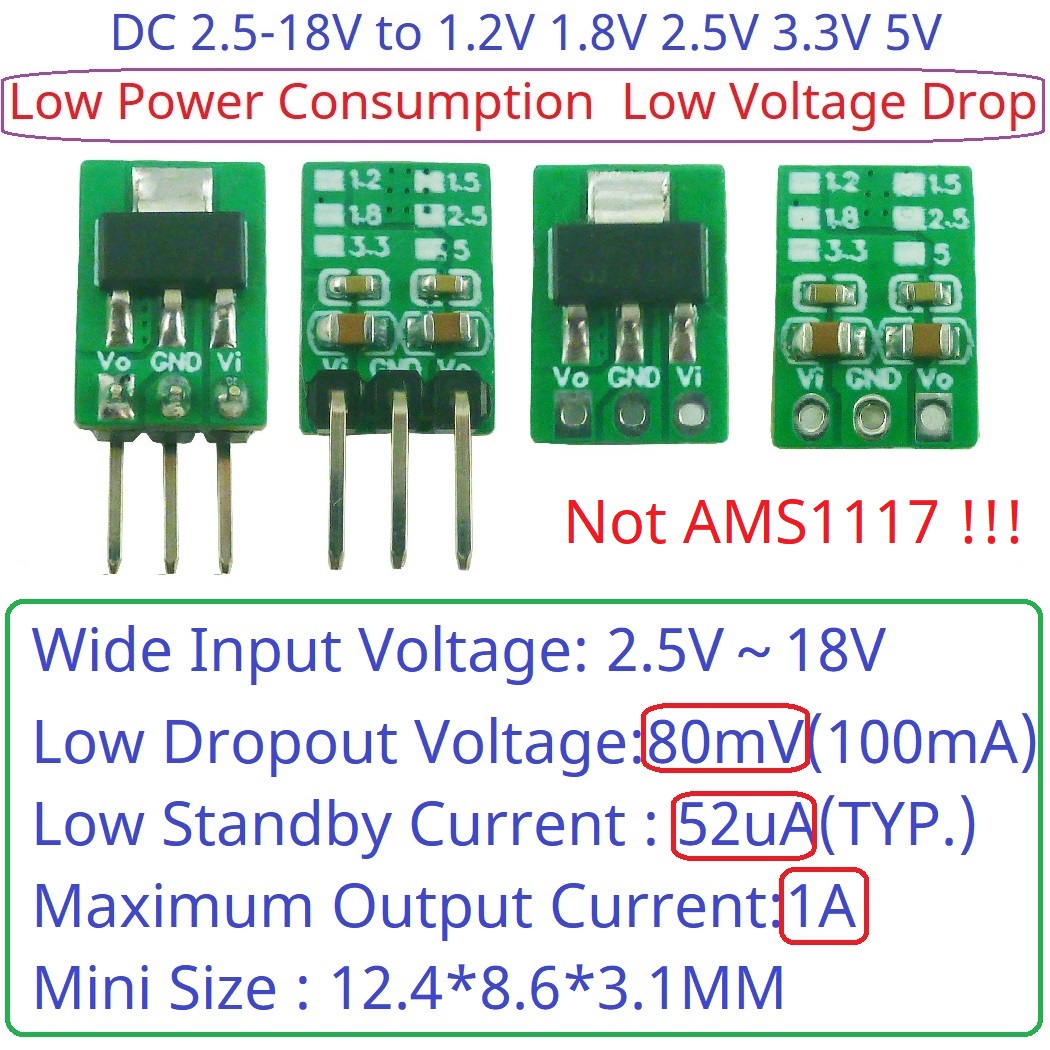 Tiny Out 1A 1.2V 1.8V 2.5V 3.3 - Esp32 Step Down Buck recension och pris