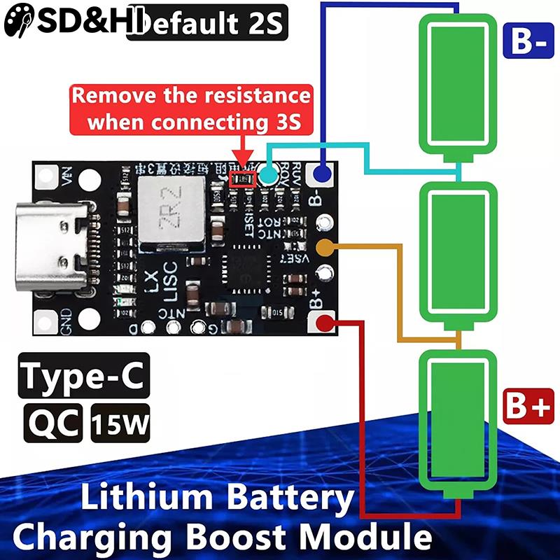 1pc Type-C 2S 3S 8.4V 12.6V St - Li Ion Charger Module recension och pris
