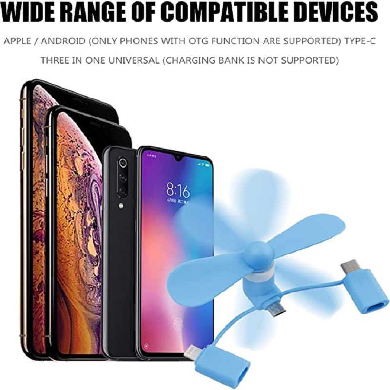 3 in 1 USB Powered Phone Fan f - Micro Usb Cable recension och pris
