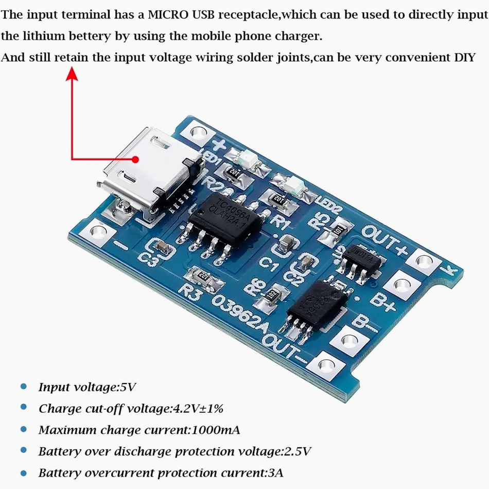 10/20 pcs 5V 1A 18650 Lithium- - Tp4056 Module recension och pris