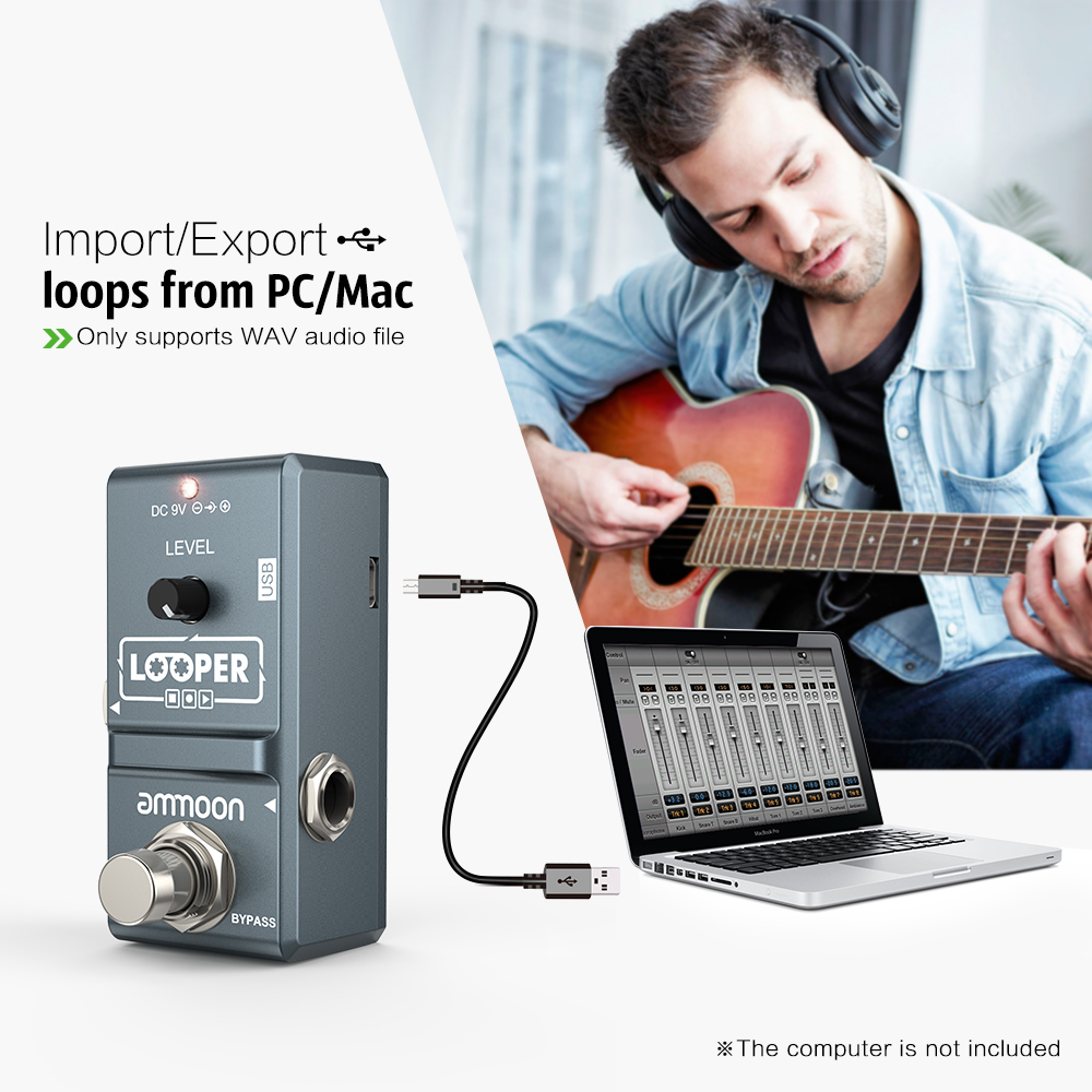 ammoon AP-09  Nano Loop Electr - Micro Usb Cable recension och pris