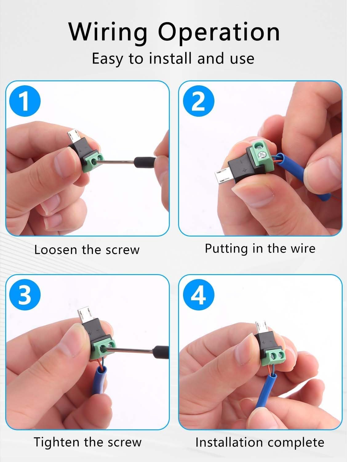 5PCS 2-Pin Screw Terminal to M - Screw Terminal Block recension och pris