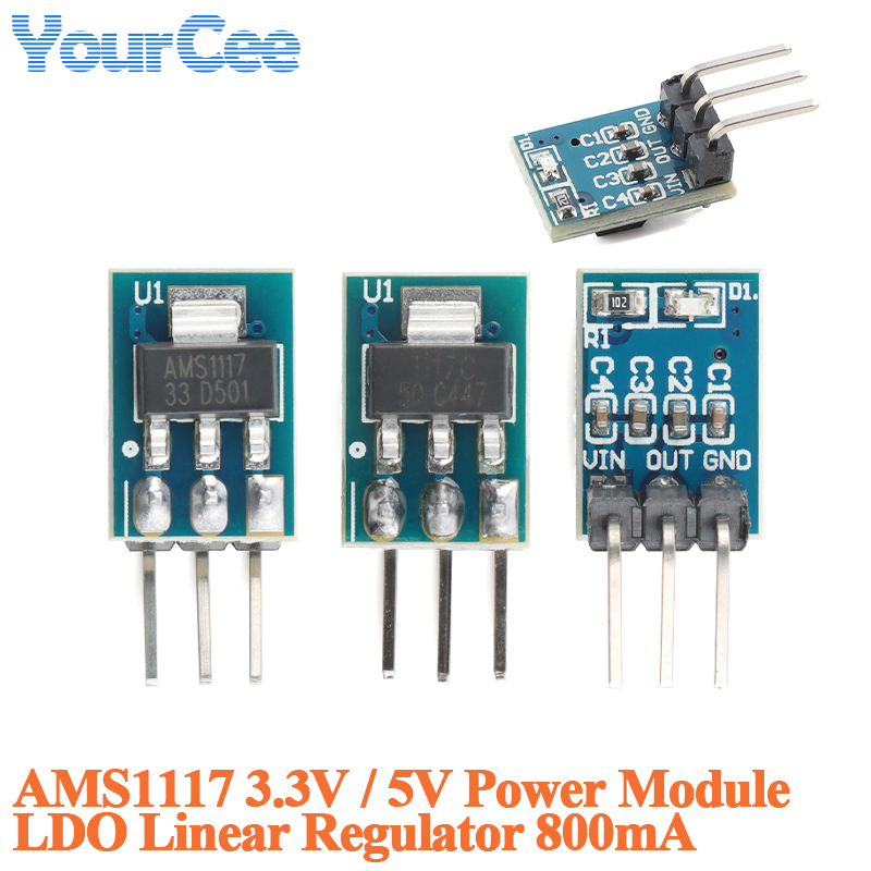 20pcs/1pc AMS1117 3.3V 5V Powe - Ams1117 Module recension och pris