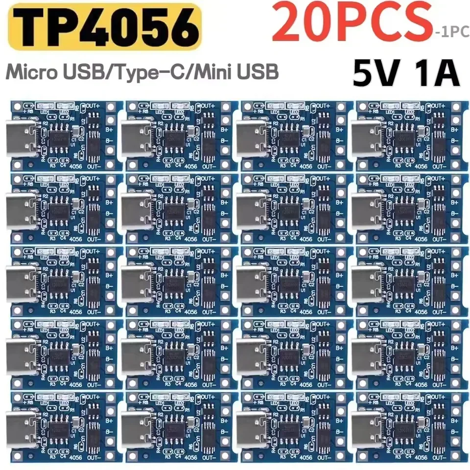 1-20PCS Type-c/Micro/Mini USB  - Tp4056 Module recension och pris