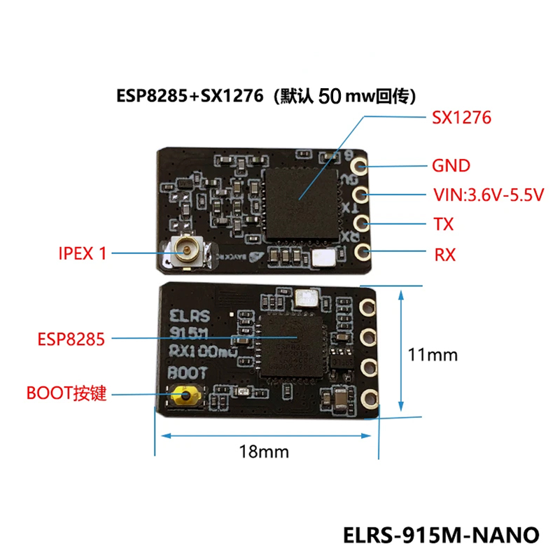 BAYCK ELRS 900MHz 915MHz NANO  - Ipex Connector recension och pris
