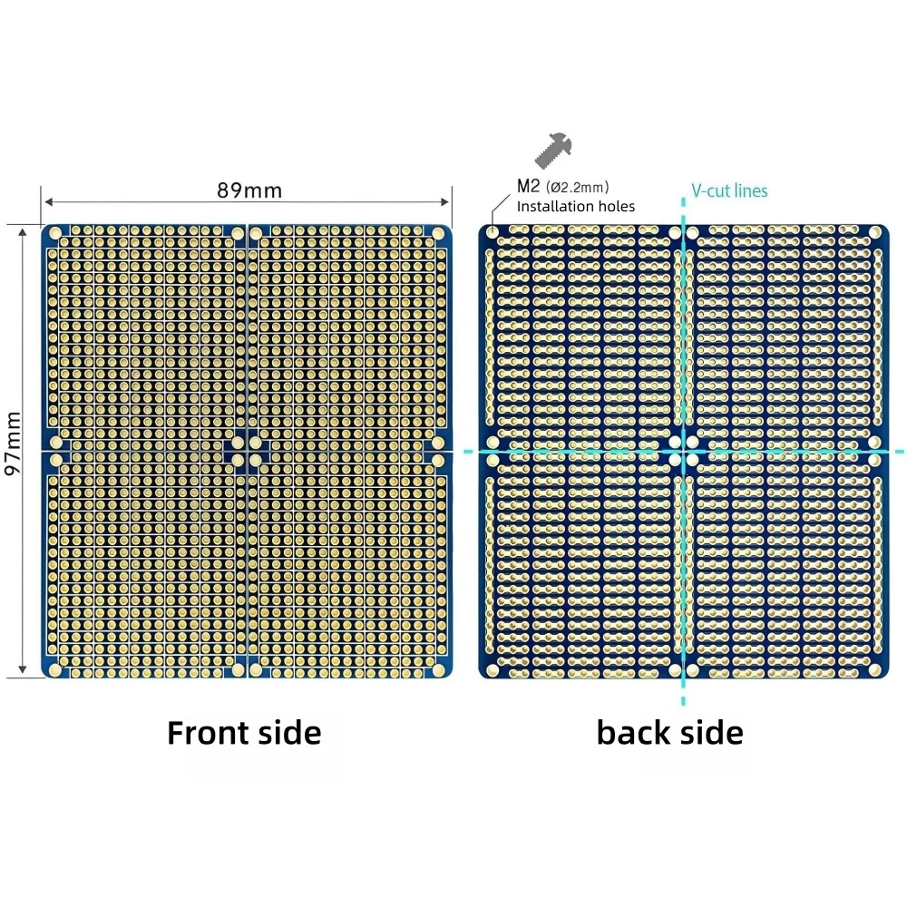 4-in-1 Snap PCB Board 89x97mm  - Perfboard recension och pris