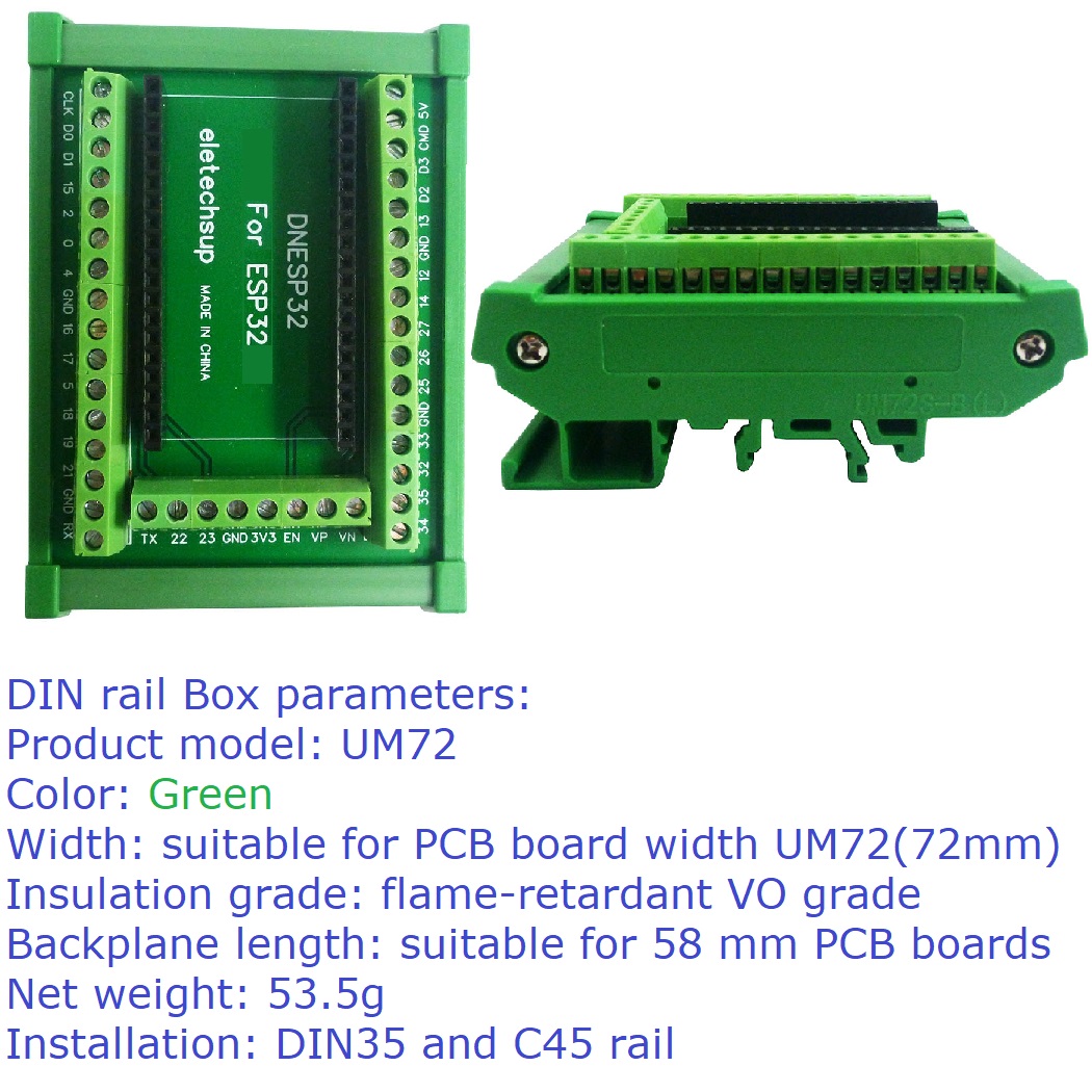 ESP32 DIN Rail Mount Screw Ter - Screw Terminal Block recension och pris