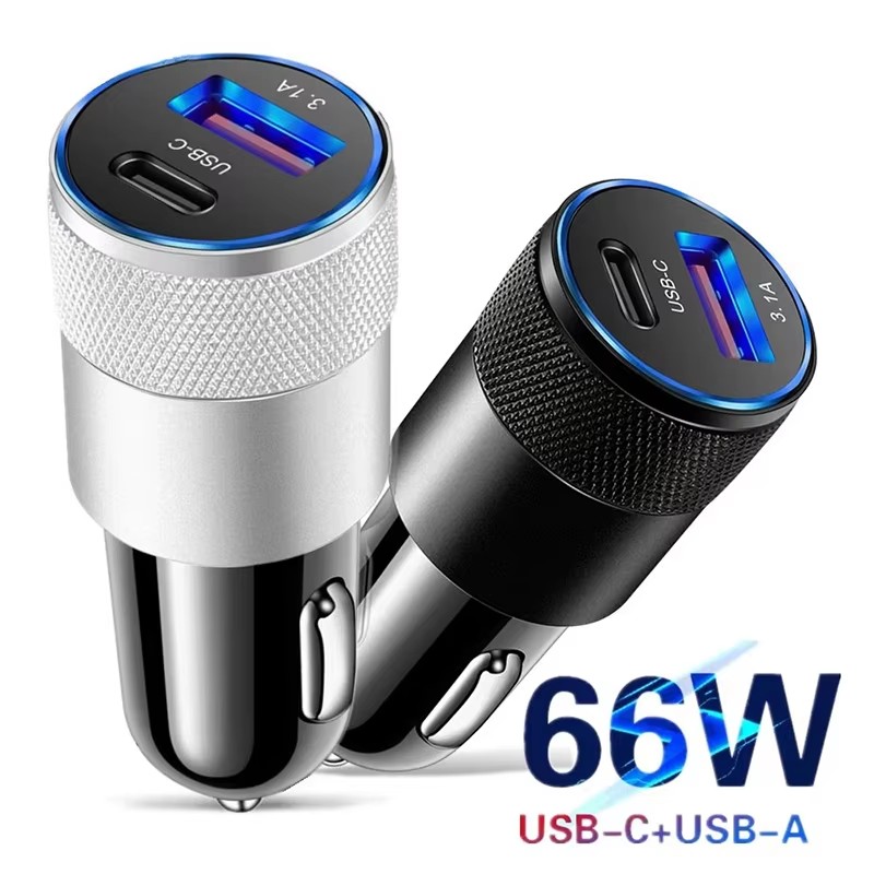 66W USB Car Charger Type C Fas - Usb C Cable recension och pris