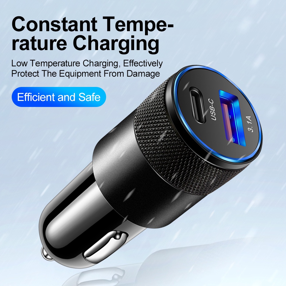 66W USB Car Charger Type C Fas - Usb C Cable recension och pris