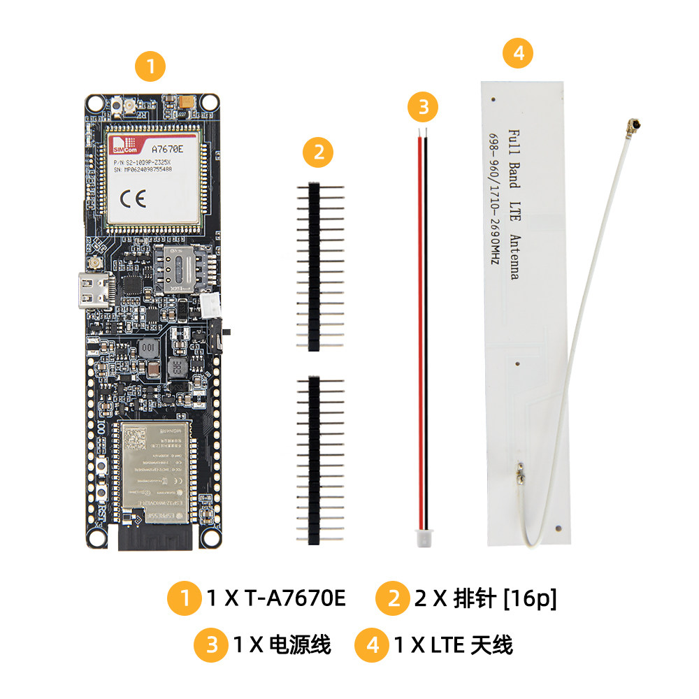 LILYGO T-A7670E ESP32 Developm - Esp32 Battery Holder Lipo recension och pris