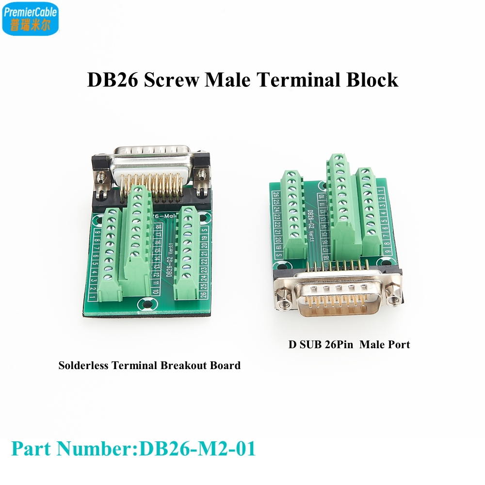 DB26 Male to Terminal Block Ma - Screw Terminal Block recension och pris