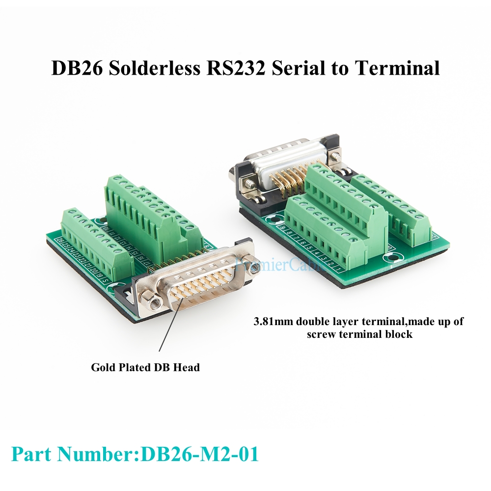 DB26 Male to Terminal Block Ma - Screw Terminal Block recension och pris