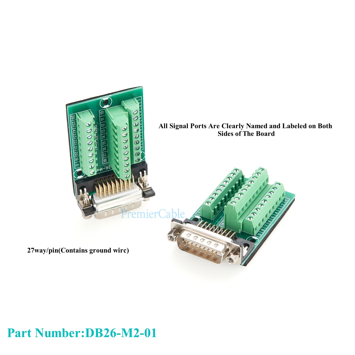 DB26 Male to Terminal Block Ma - Screw Terminal Block recension och pris