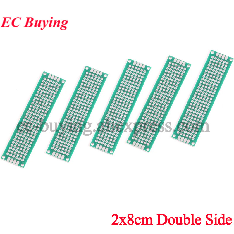 5pcs 2x8cm Double Side Prototy - Pcb Prototyping Board recension och pris