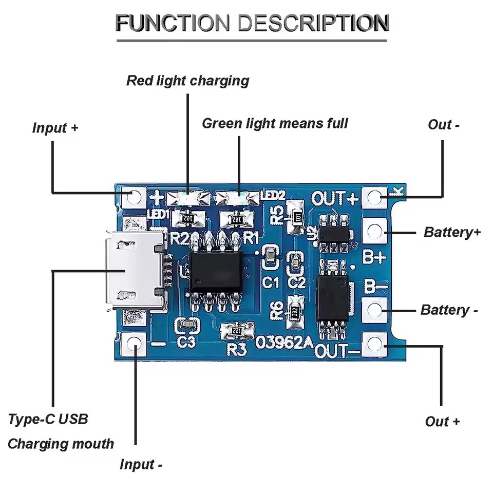 1-20Pcs Type-C/Micro/Mini USB  - Tp4056 Module recension och pris