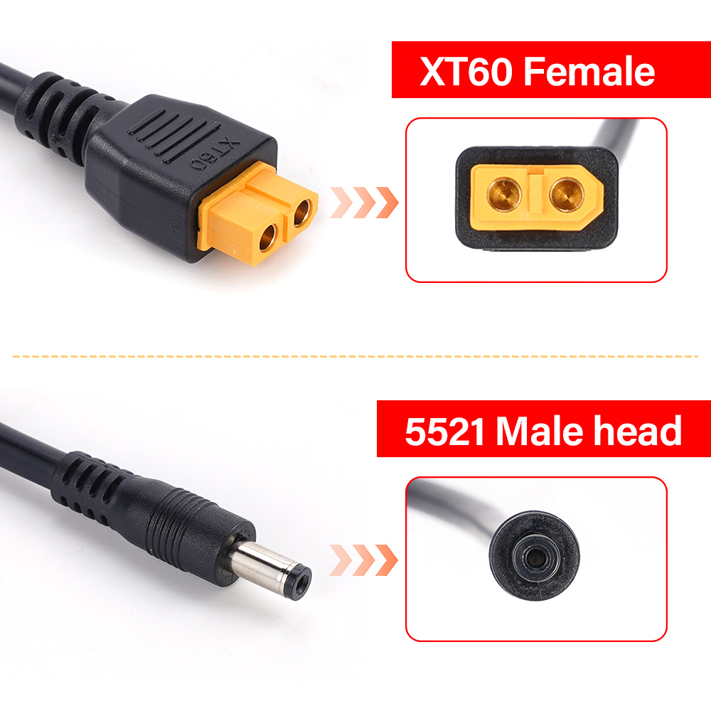 XT60 Female Connector To DC552 - Ipex Connector recension och pris