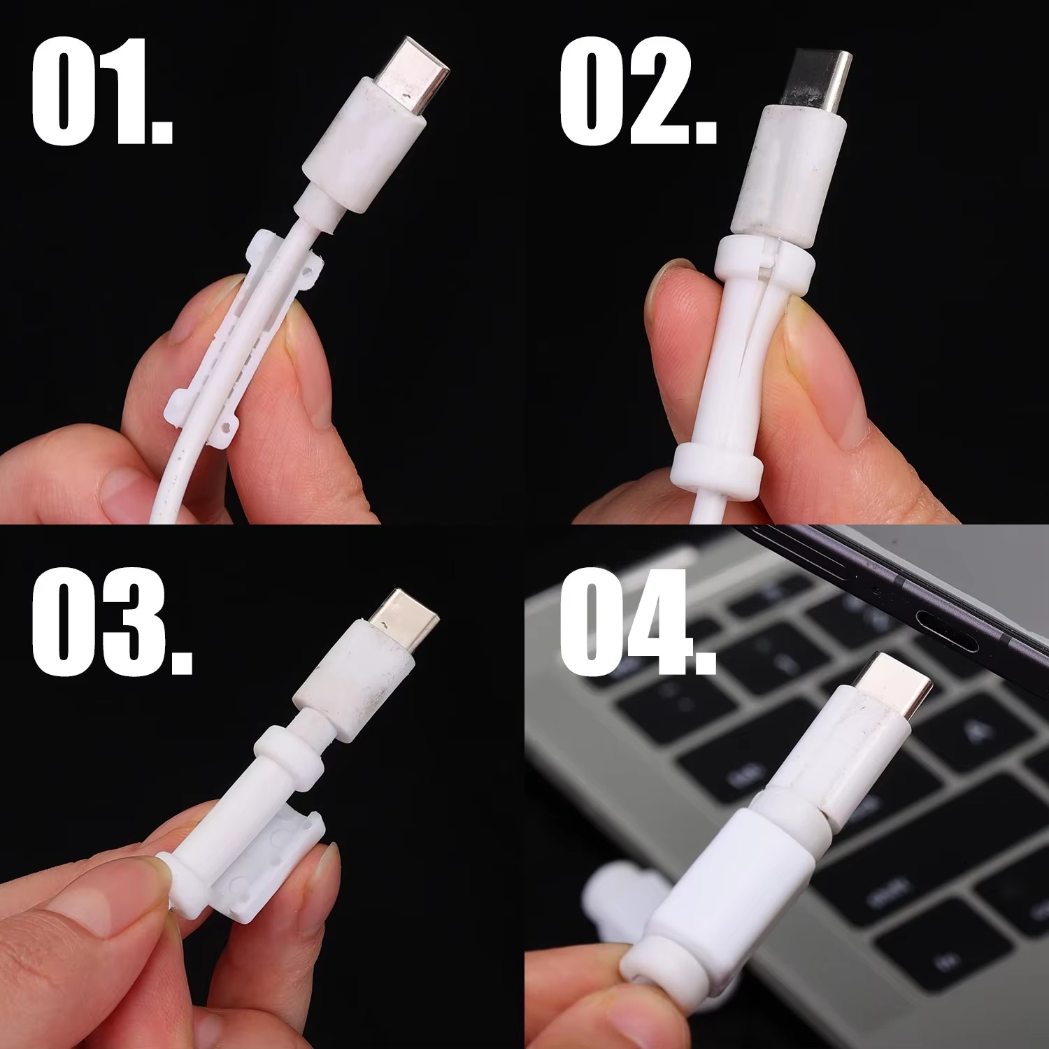 Anti Break Cable Protector Sof - Micro Usb Cable recension och pris