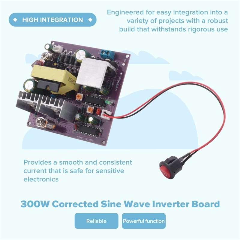 300W Corrected Sine Wave Inver - Boost Converter recension och pris