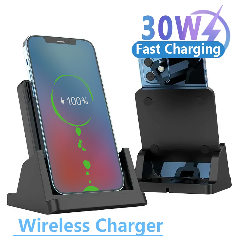 30W Wireless Charger Pad Stand - Micro Usb Cable recension och pris