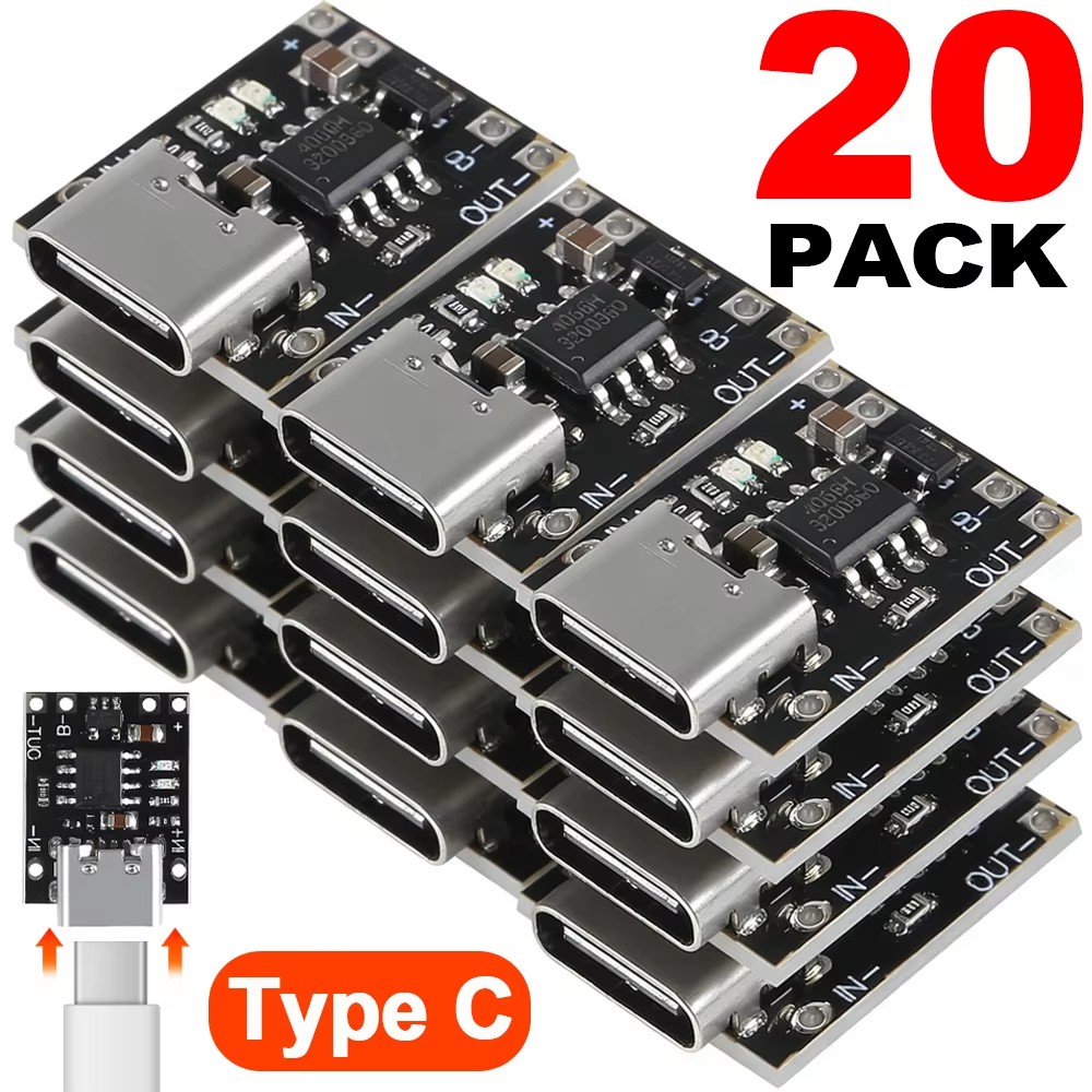1-20Pcs TP4056 3.7V Lithium Ba - Usb C Cable recension och pris