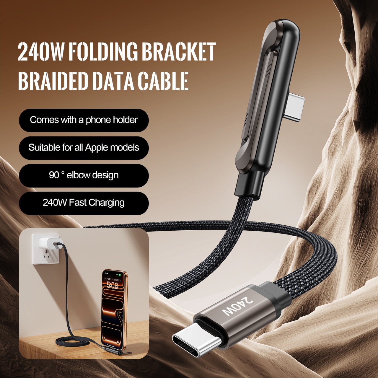 240W PD Fast Charging Type C t - Usb C Cable recension och pris