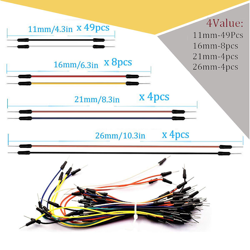 Breadboard Jumper Wire Kit wit - Breadboard 400 Point recension och pris