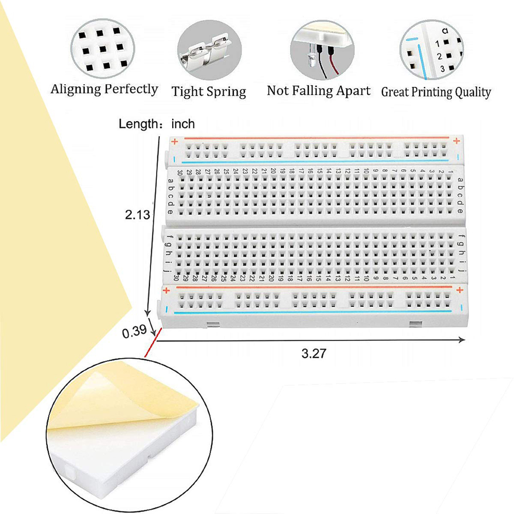 Breadboard Jumper Wire Kit wit - Breadboard 400 Point recension och pris