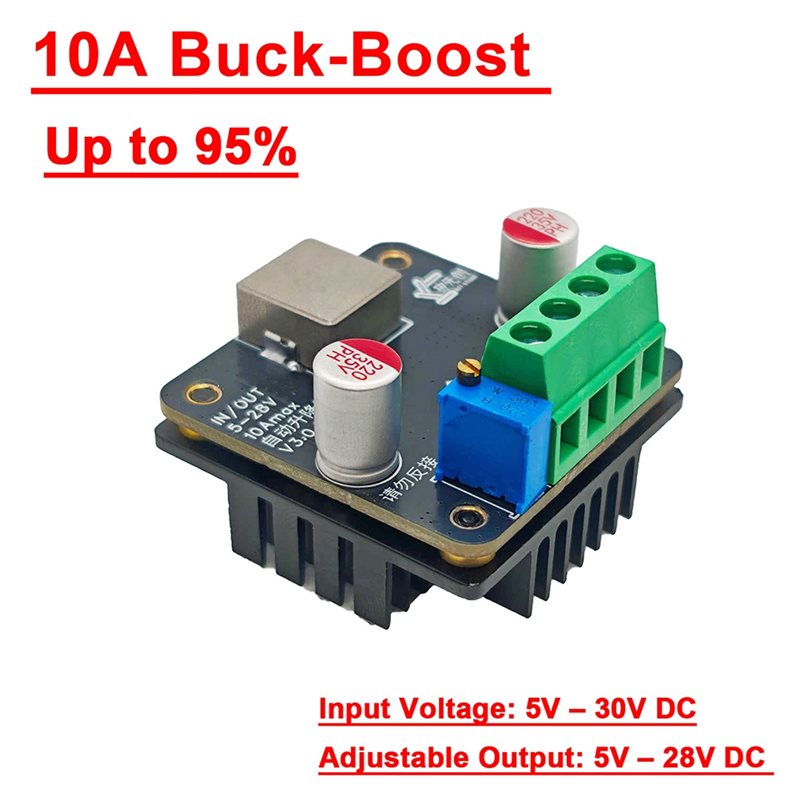 [B24B!】 10A DC-DC 5V-28V Buck- - Boost Converter recension och pris