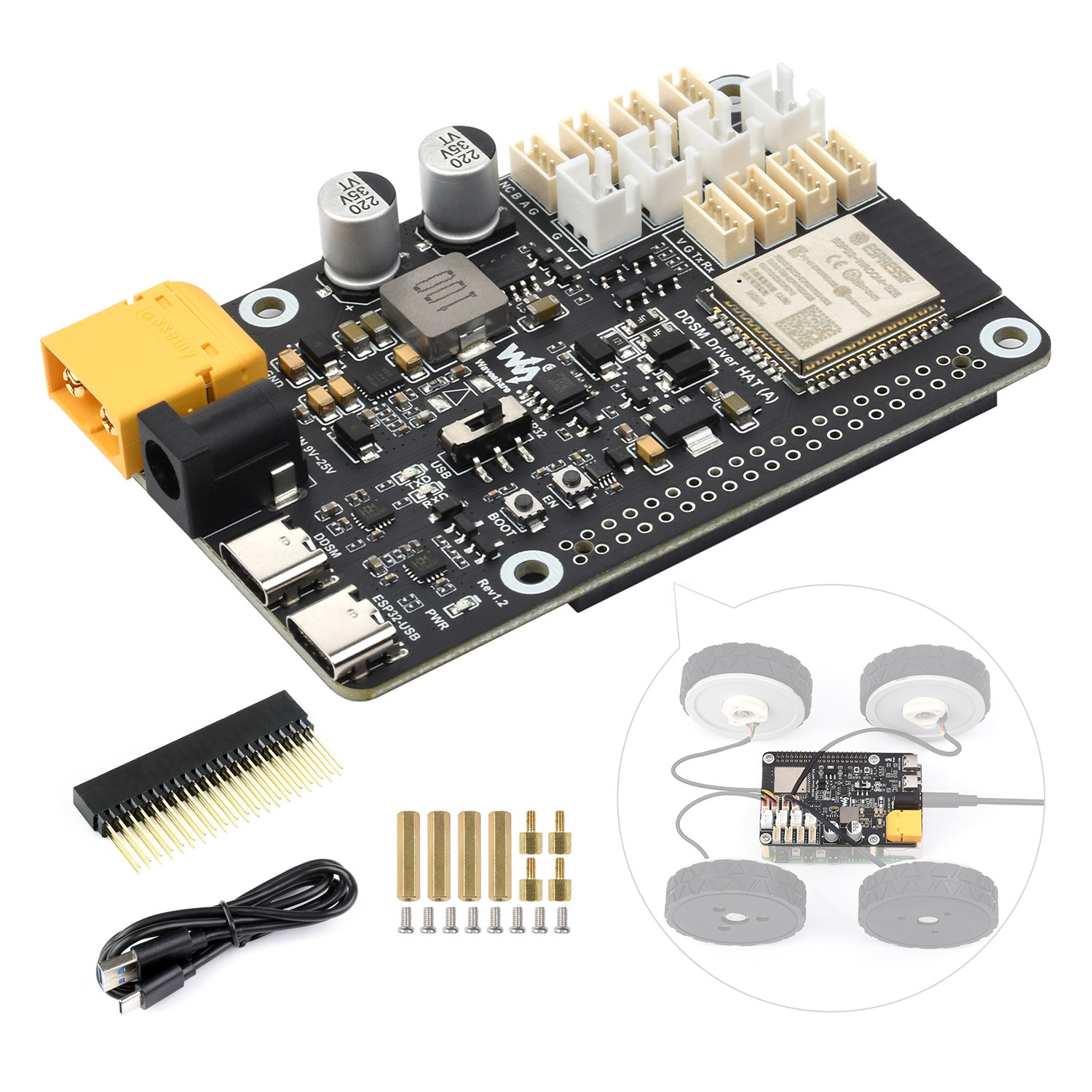 Waveshare Direct Drive Servo M - Proto Board recension och pris