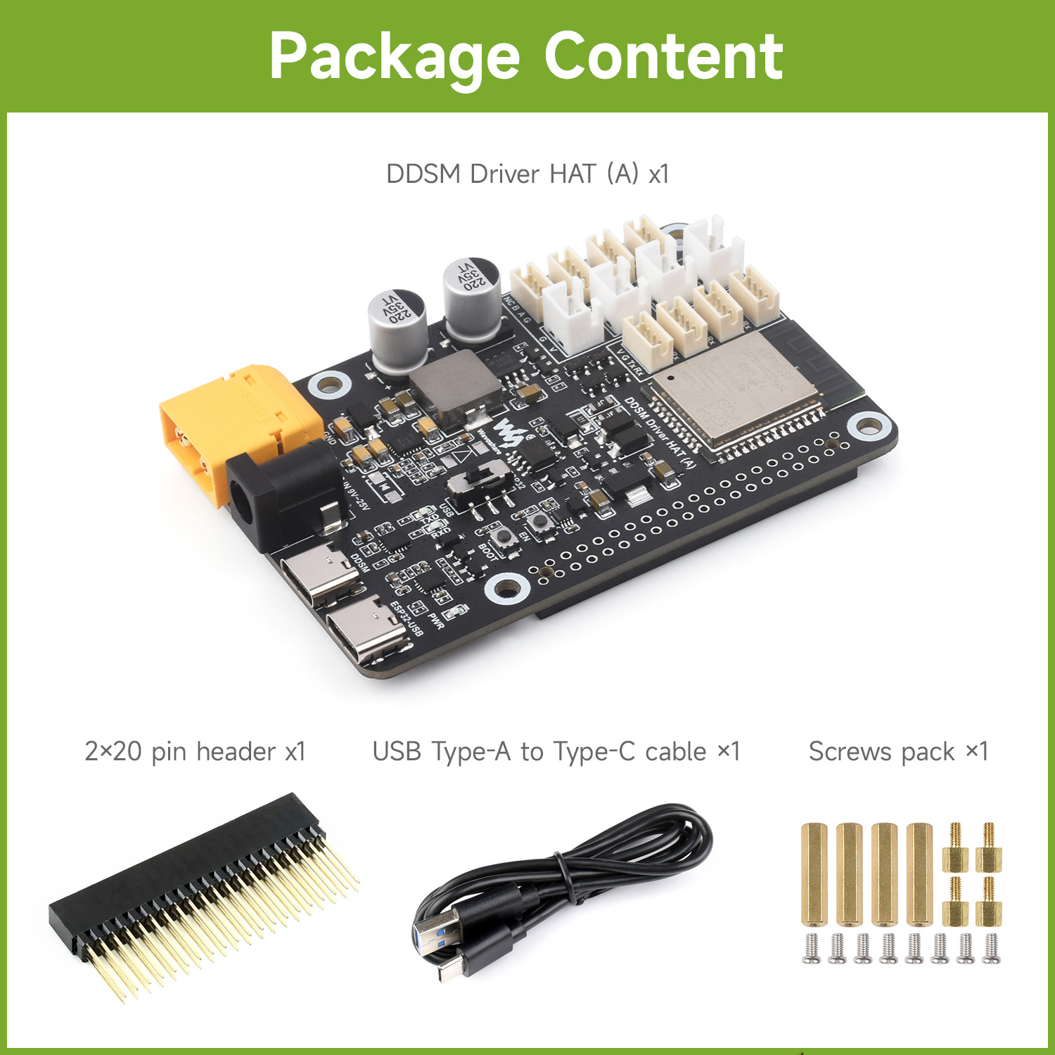 Waveshare Direct Drive Servo M - Proto Board recension och pris