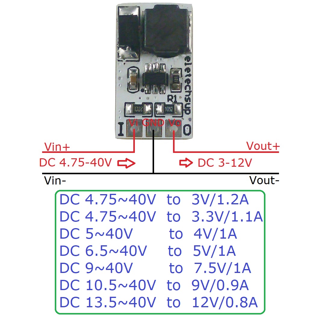 3PCS Mini DC-DC Converter Buck - Ams1117 Module recension och pris