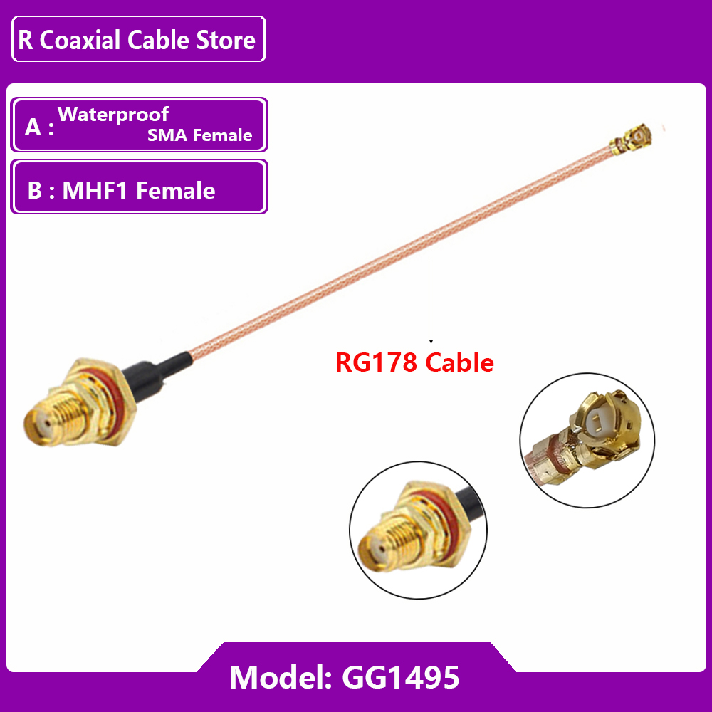 1PC UFL u.FL MHF Female to SMA - Ipex Connector recension och pris